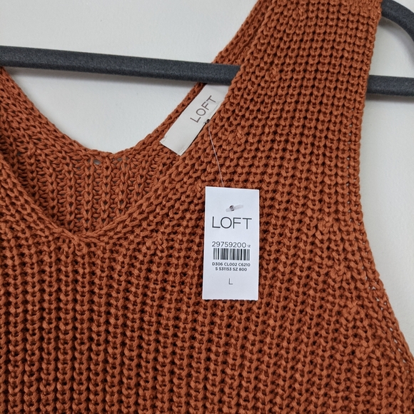 LOFT Double V Sweater Tank - Picture 3 of 7